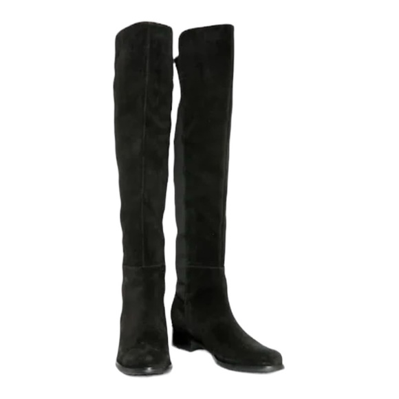 Blondo 'Eden' Over the Knee Waterproof Stretch Boot Black Suede size 8M - Picture 4 of 11